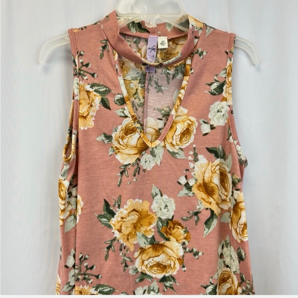 Francesca's Collections Pink and Orange Floral Dress - Picture 3 of 4